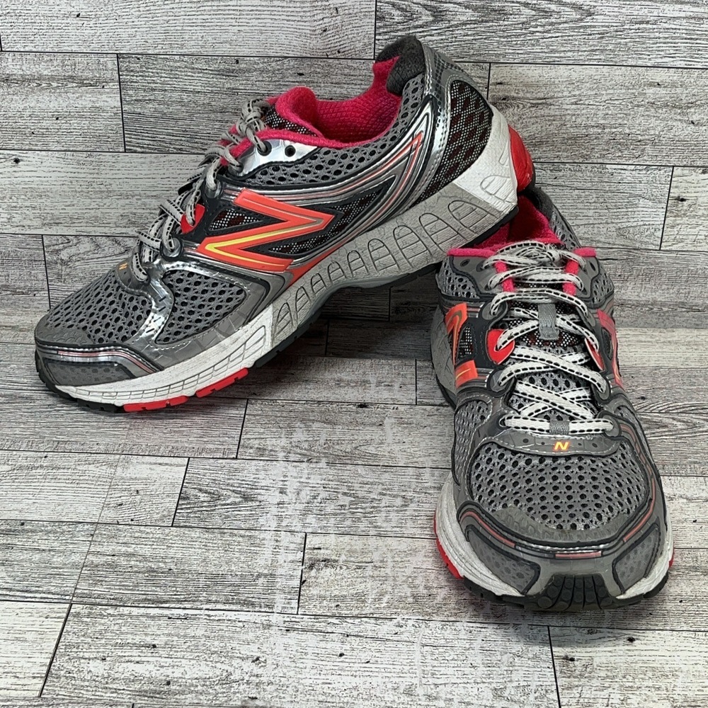 New Balance 860 V3 Stability Gray Pink Running Shoes W860SP3 Women Size 9.5B